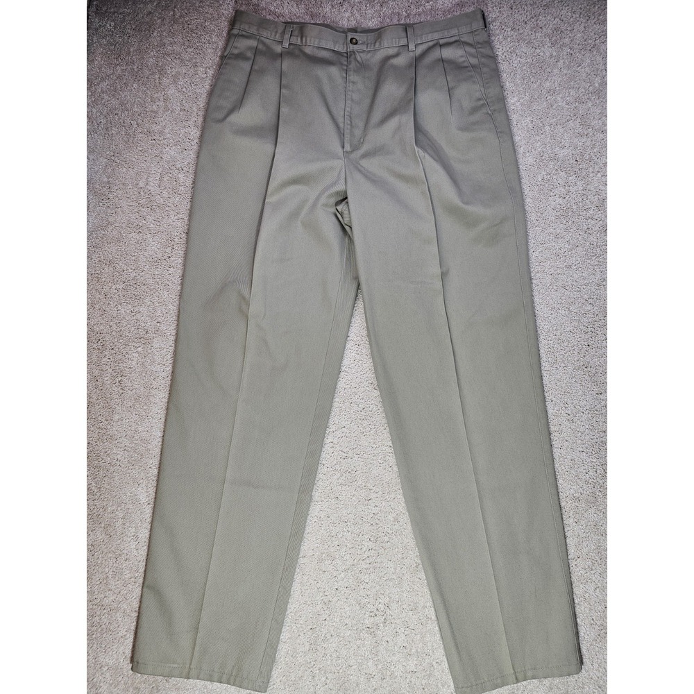 Haggar Pure Cotton Mens Dress Pants 34x34 Pleated